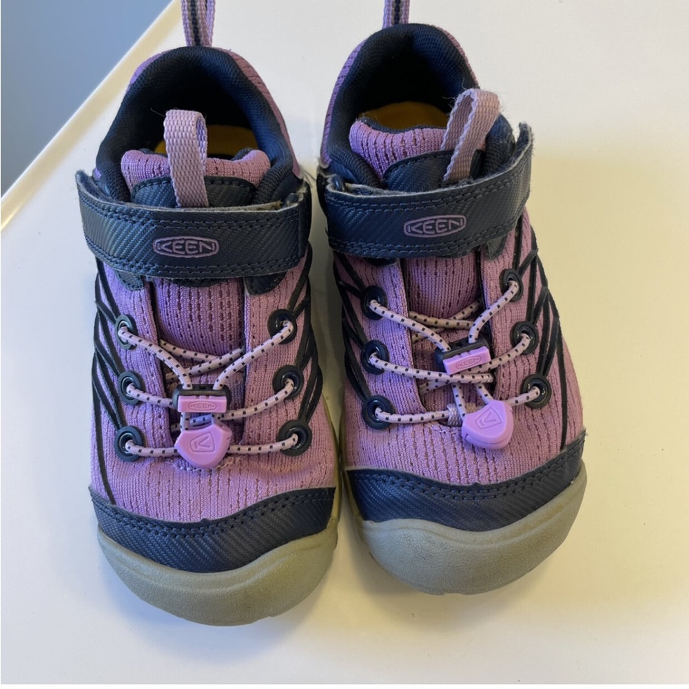 Keen Chandler CNX Little Kids Outdoor Slip On Hiking Sneaker Purple Navy
